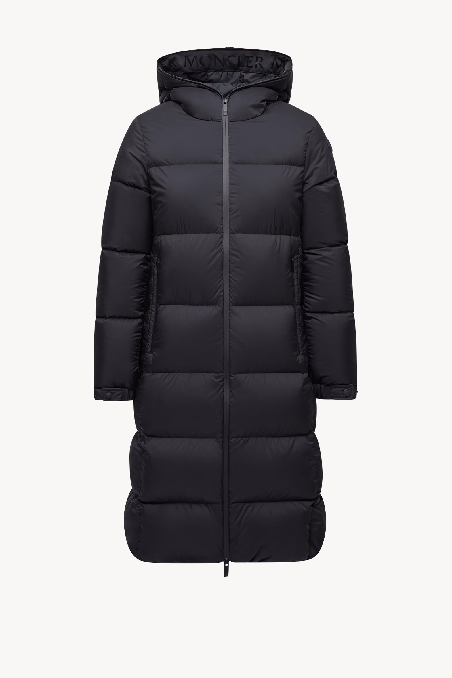 Arredoun Hooded Long Down Jacket Women Black Moncler 2